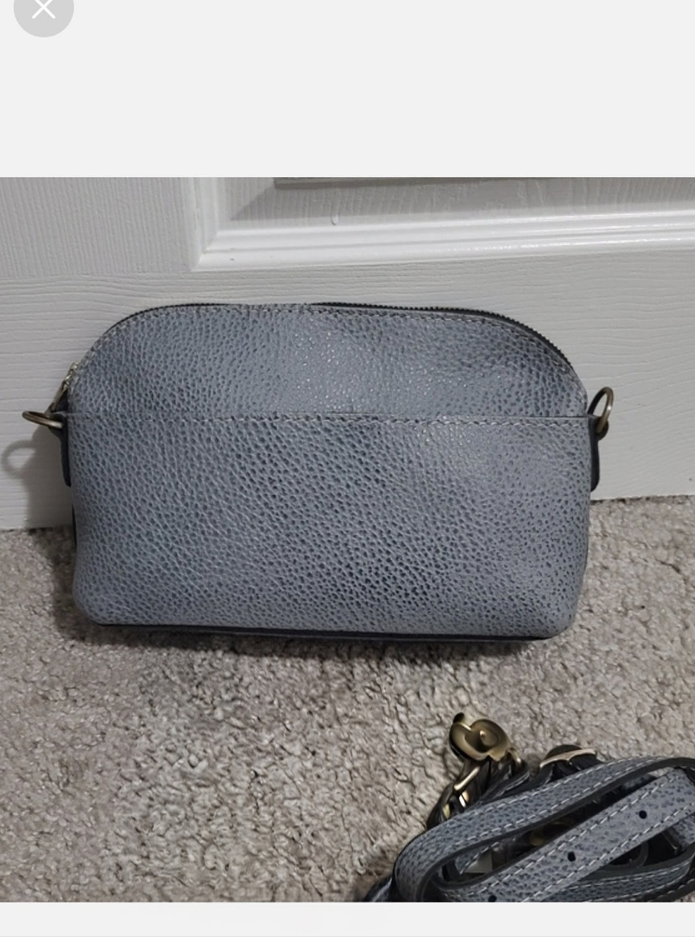 Portland Leather Goods PLG Eclipse Crossbody Bag Fog Grey
